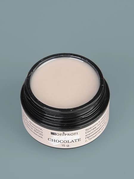 Гель камуфлирующий шоколадный для наращиванмя ногтей Тон 01 Sofiprofi Chocolate Camouflage gel, 15 мл